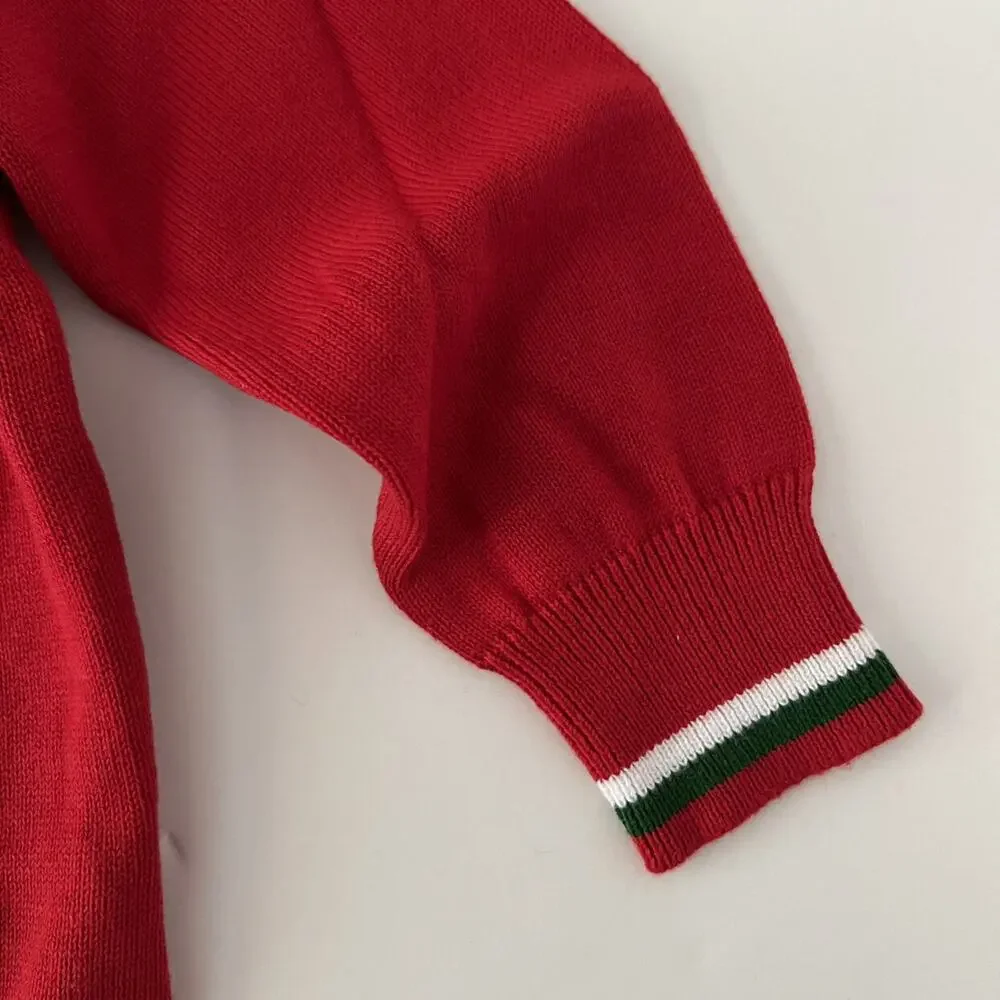 NEW Girlhood Red Ruffle Collar Sweater